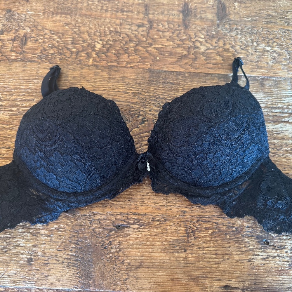 Black Lace Push Up Bra